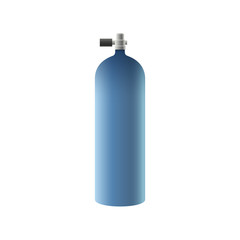 Scuba diving oxygen tank flat icon. Snorkeling, sports equipment, underwater swimming. Water sport concept. can be used for topics like leisure, hobby, sport