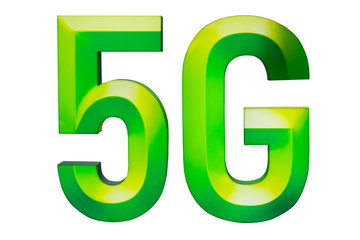 5G sign image isolated on white background data technology concept