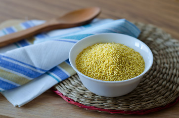 Millet groats in a cup