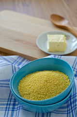 Millet groats in a cup