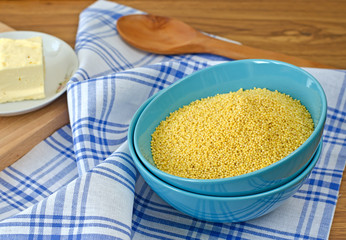 Millet groats in a cup