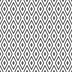 Tapeten Nahtloser Hintergrund mit schwarzen und weißen Rauten © entanglement