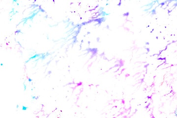 Close Up of Multicoloured Splattered Paint Blobs on White Paper for Abstract Background