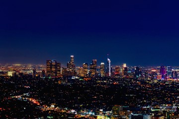 Fototapeta na wymiar Los Angeles lights at night