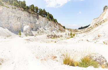 la Unica abandoned quarry at collado de Puerto Blanco pass, Quentar, province of Granada, Andalusia, Spain