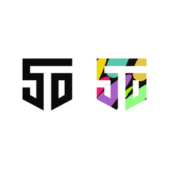 initial STD logo or symbol concept