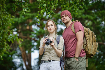 two travelers outdoor