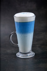 Butterfly pea blue matcha latte