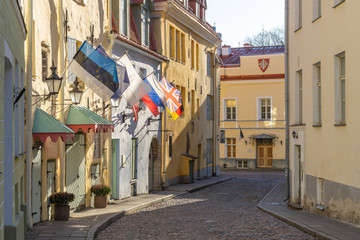 Fototapeta na wymiar Old city Tallinn Estonia without people