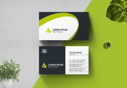 Simple Creative Business Card Layout with Wave Design