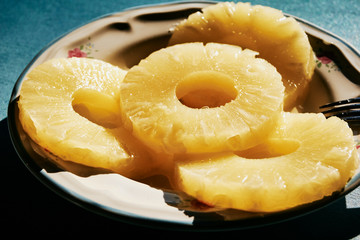 sweet pineapples ready to eat