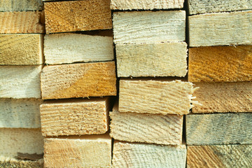 Wooden boards close-up. Abstract background. Wood work