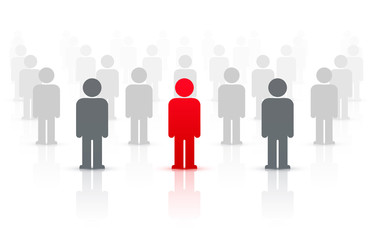 A group of people are getting to business, concept people.