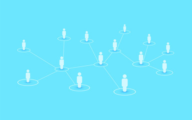 Connecting people. Social network concept.