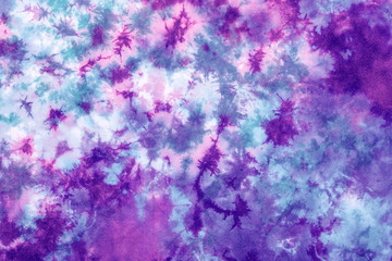 tie dye pattern hand dyed on cotton fabric abstract texture background. - obrazy, fototapety, plakaty