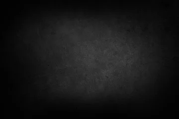 Foto op Plexiglas Grunge donkere zwarte getextureerde betonnen muur achtergrond © Stillfx