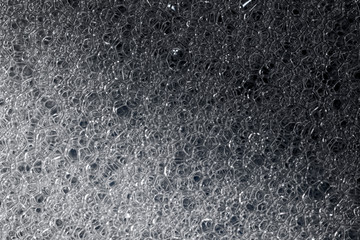 Macro fotografía. Burbujas de detergente. Empleo de la luz para destacar texturas a través de luces y sombras. Empleo de técnicas de HDR para mejorar el contraste. Recursos gráficos.