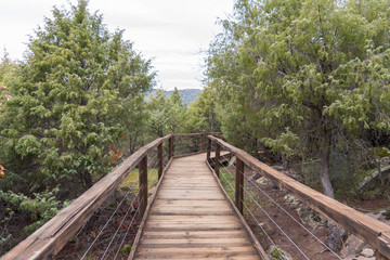 Hiking routes through the Iruelas Valley (Sierra de Gredos) next to the river. Avila (Spain)