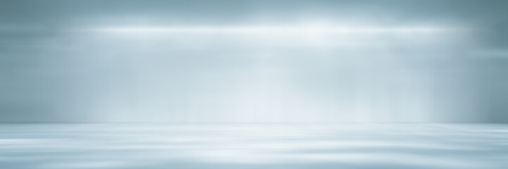 soft white and gray studio room background, grey floor backdrop with spotlight.