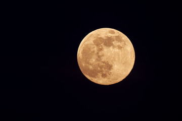 Full moon on the dark night