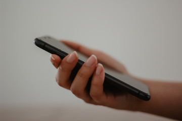 mobile phone in hand