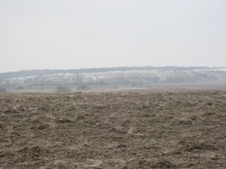 plowed field in spring