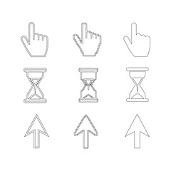 Cursors icons set