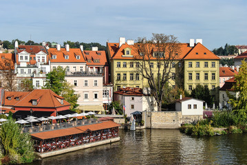 Fototapeta premium Scenery Of Prague, Czech Republic. The beautiful landscape of the old town . Cityscape, building.
