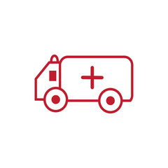simple ambulance car icon. vector design