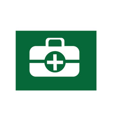 medicine box bag simple white icon. vector design