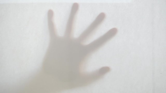 Creepy shadow of the hand