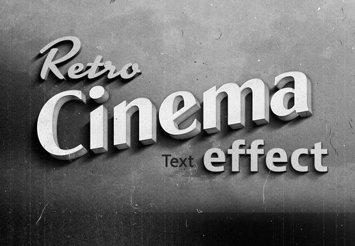 Old Vintage Hollywood Film Title Text Effect