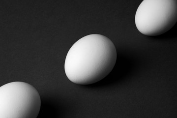 Eggs concept means depression, heavy traffic