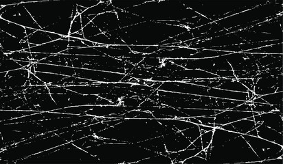 Scratched Grunge Urban Background Texture Vector. Dust Overlay Distress Grainy Grungy Effect. Distressed Backdrop Vector Illustration. Isolated Black on White Background. EPS 10.