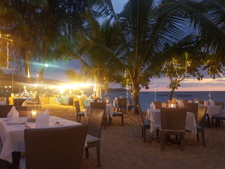 restaurant at night