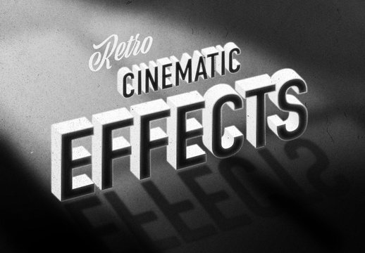 Old Vintage Hollywood Movie Title Text Effect