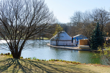 see, park, zelt, cafe, restaurant, am wasser, ufer, park, menschen, spazieren, baum, luft, licht, landschaft, schwelgen, luftwandeln