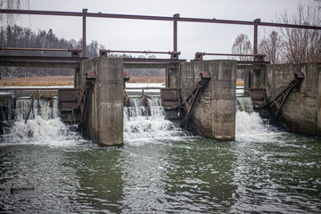 The dam on the river.