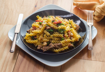 Kale Sausage Rotini Pasta