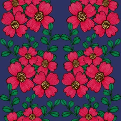 Möbelaufkleber Creative seamless pattern with flowers in ethnic style. Floral decoration. Traditional paisley pattern. Textile design texture.Tribal ethnic vintage seamless pattern. Asian art. © Natallia Novik