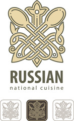 Vector logo of Russian Restaurant. Russian national cuisine