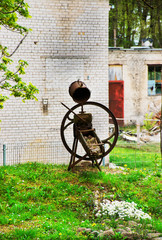 Iron figure of Traku Voke public park in Vilnius