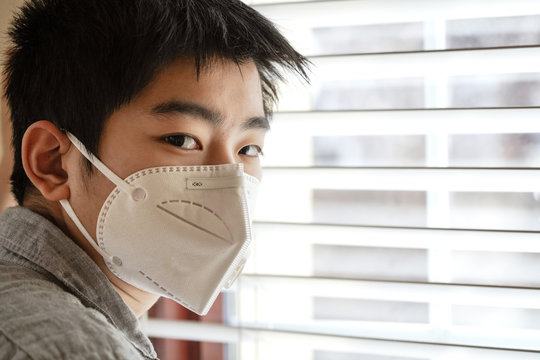 Wearing a mask of boy image features