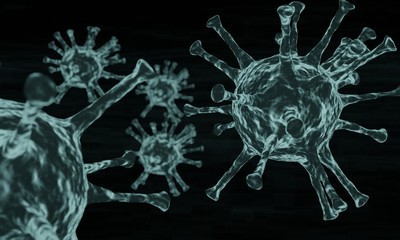 model 3D covid19 and coronavirus. 
