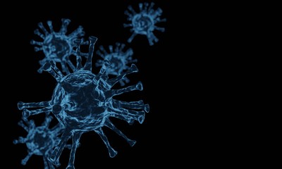 model 3D covid19 and coronavirus. 