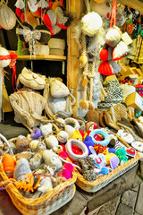 Handmade souvenirs and goods during the Riga Christmas Market