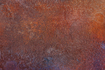 Rusty colorful textured metal surface