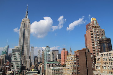 Fototapeta na wymiar Skyline new york city (vue de Manhattan)