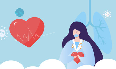 Against the new virus illustrations