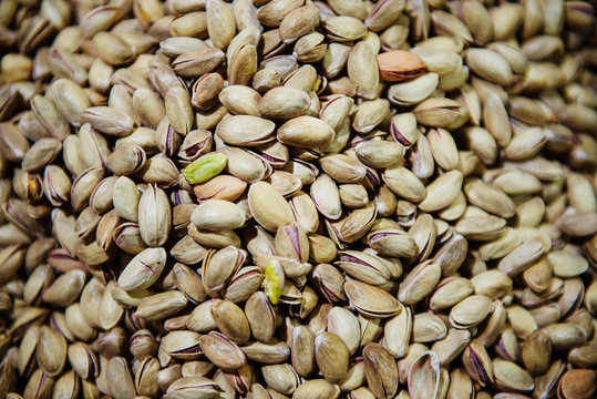 Pistachio nuts for sale at an open market,  Istanbul, Turkey